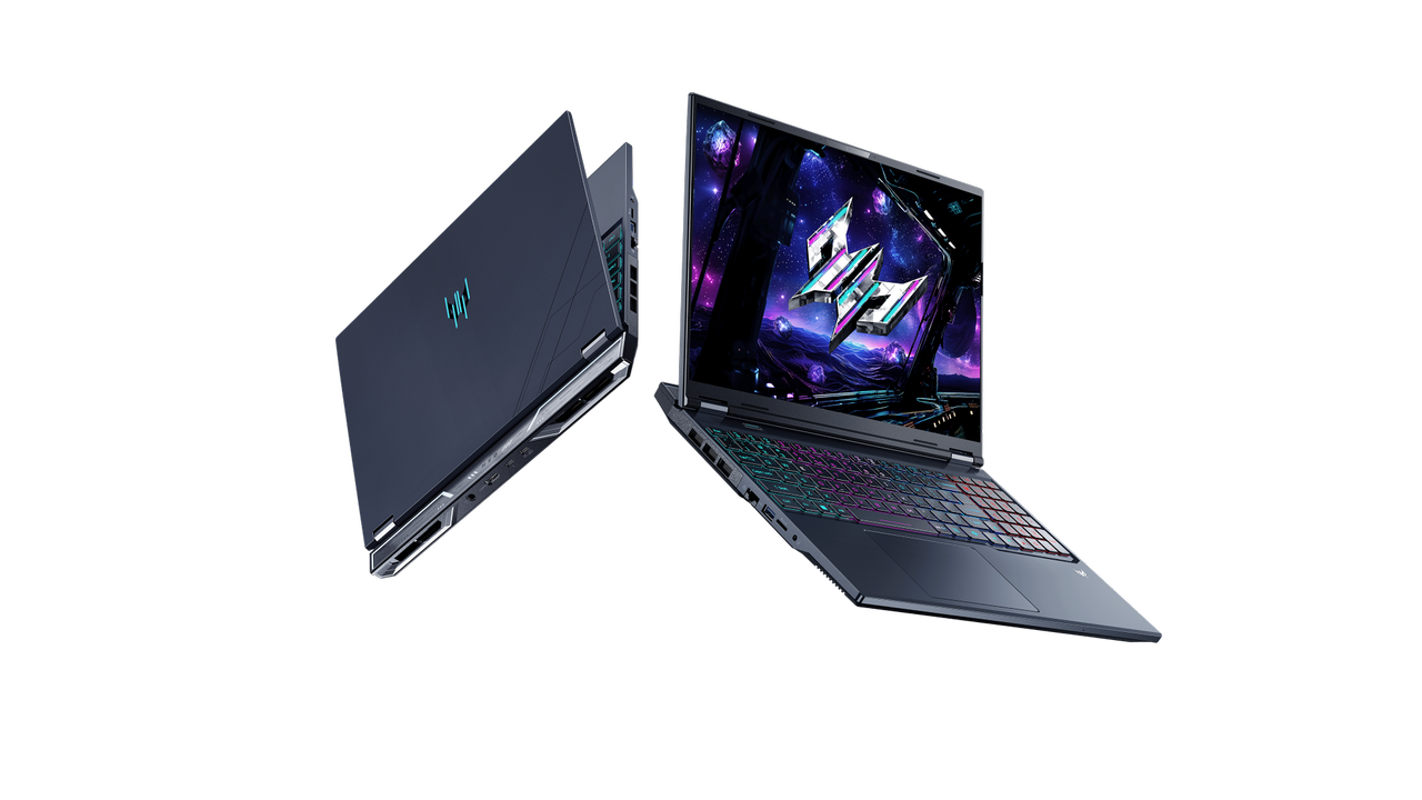 Press images of the Acer Predator Helio Neo AI laptops in 16 and 18-inch varieties