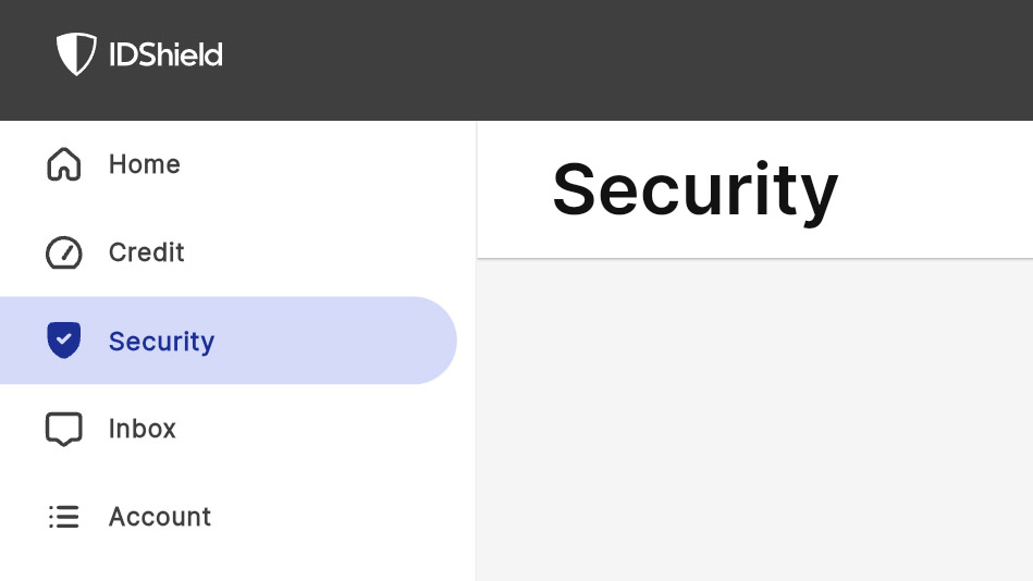 Screenshot of the IDShield web interface