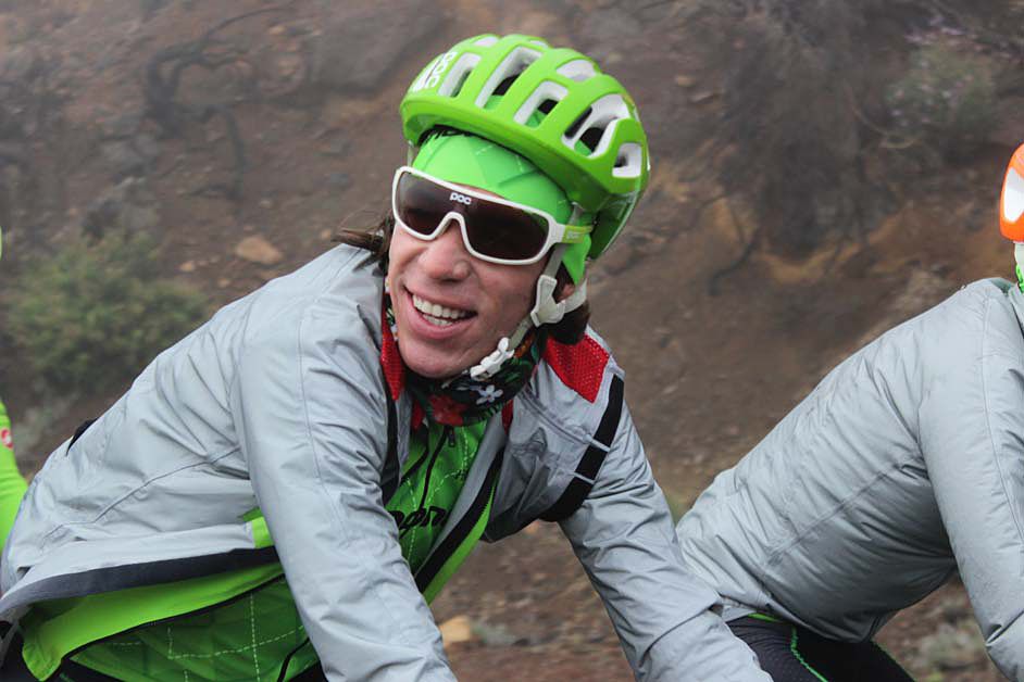 Rigoberto Uran (Cannondale) looks happy on his last ride of the team camp