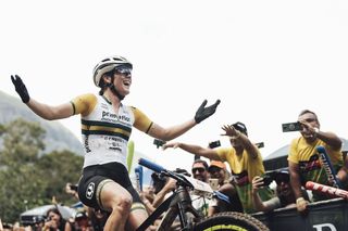 Rebecca McConnell performs at UCI XCO World Cup in Petropolis, Brazil on April 10, 2022 // Bartek Wolinski / Red Bull Content Pool // SI202204110106 // Usage for editorial use only // 