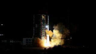 Liftoff of a Long March 2D rocket carrying the three Yaogan 35 (03 group) satellites from Xichang Satellite Launch Center in southwestern China.