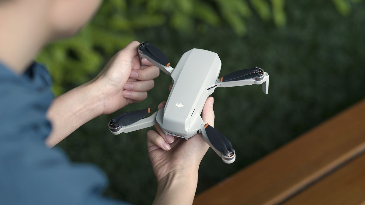 DJI Mini 4K in the hand