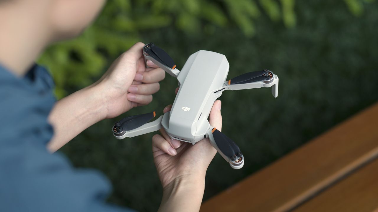 DJI Mini 4K in the hand
