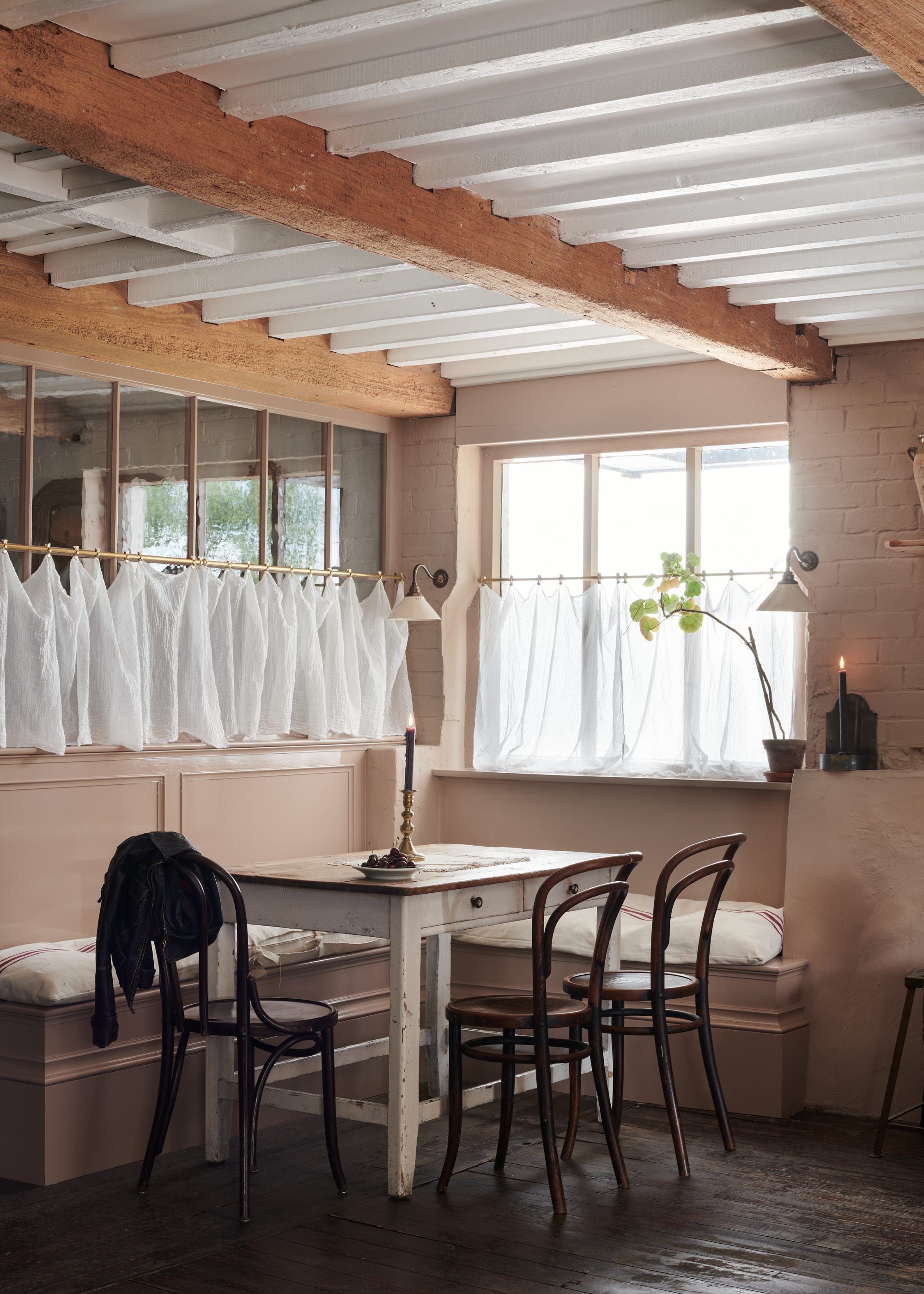 A french cafe style kitchen window