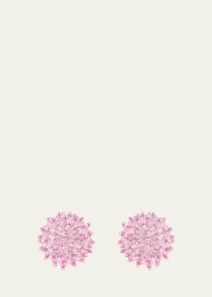 Beaded Cluster Stud Earrings