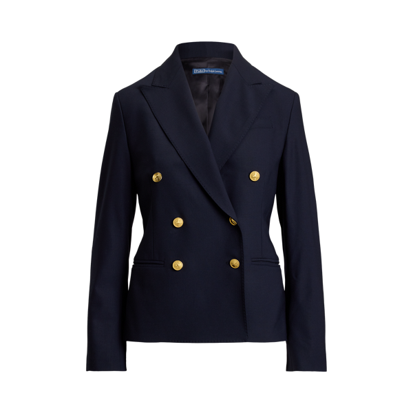 Polo Ralph Lauren, Double-Breasted Stretch-Wool Crop Blazer