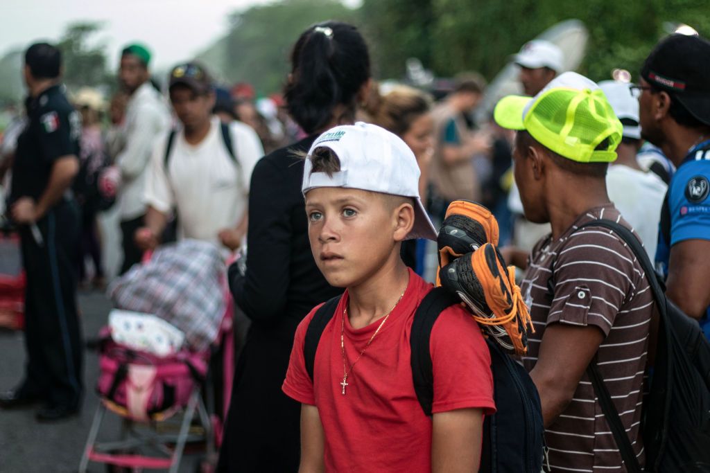 Honduran migrants in southern Mexico