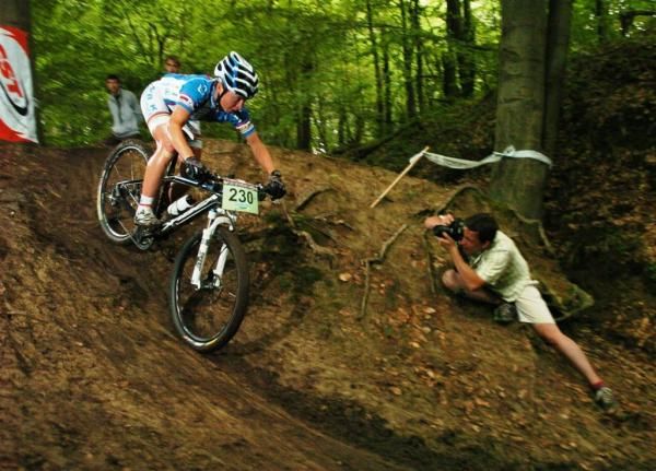 Slovenian Tanja Zakelj on her way to a win