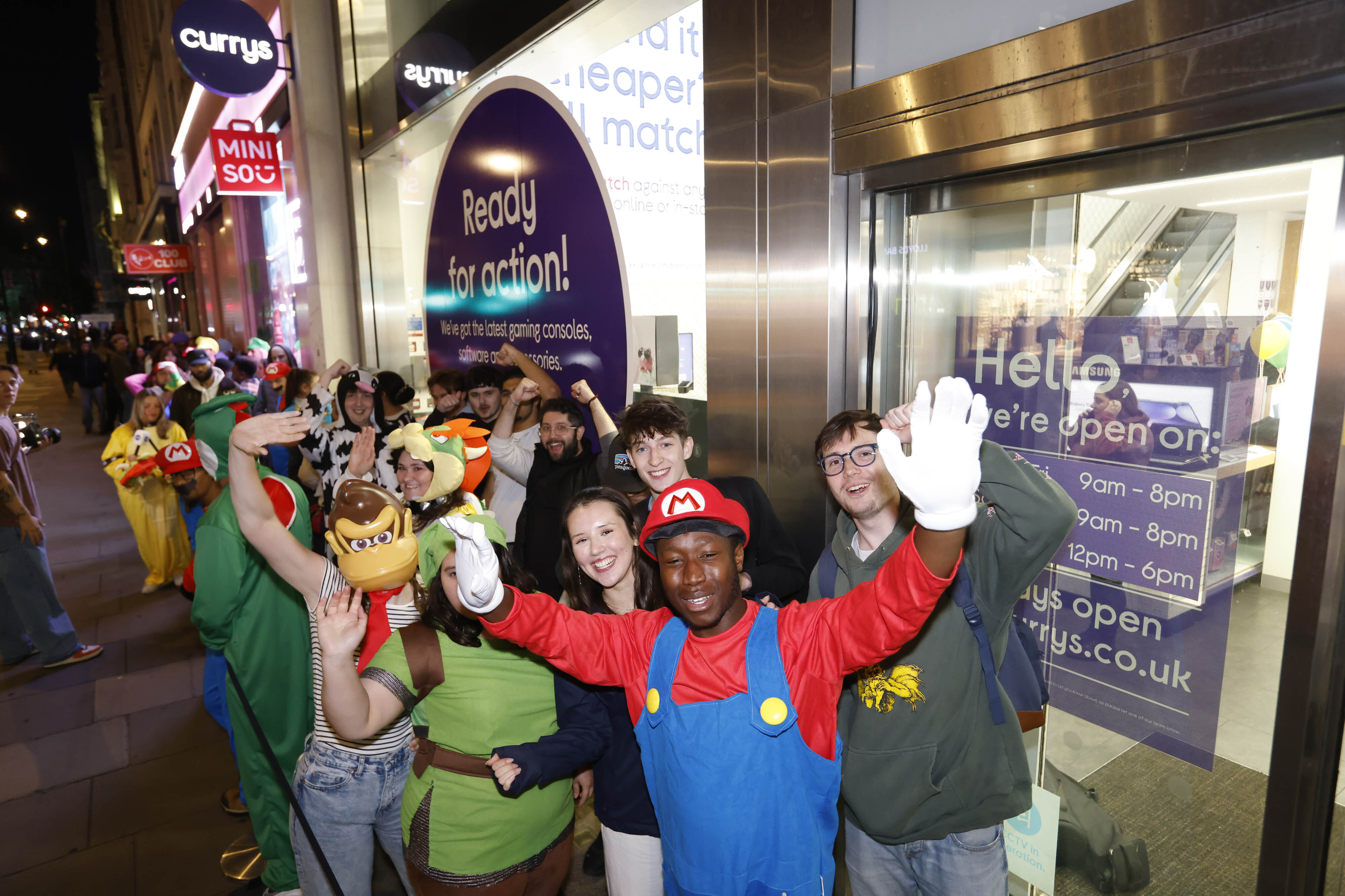 Attendees of the Nintendo Switch 2 launch event at Currys in the United Kingdom