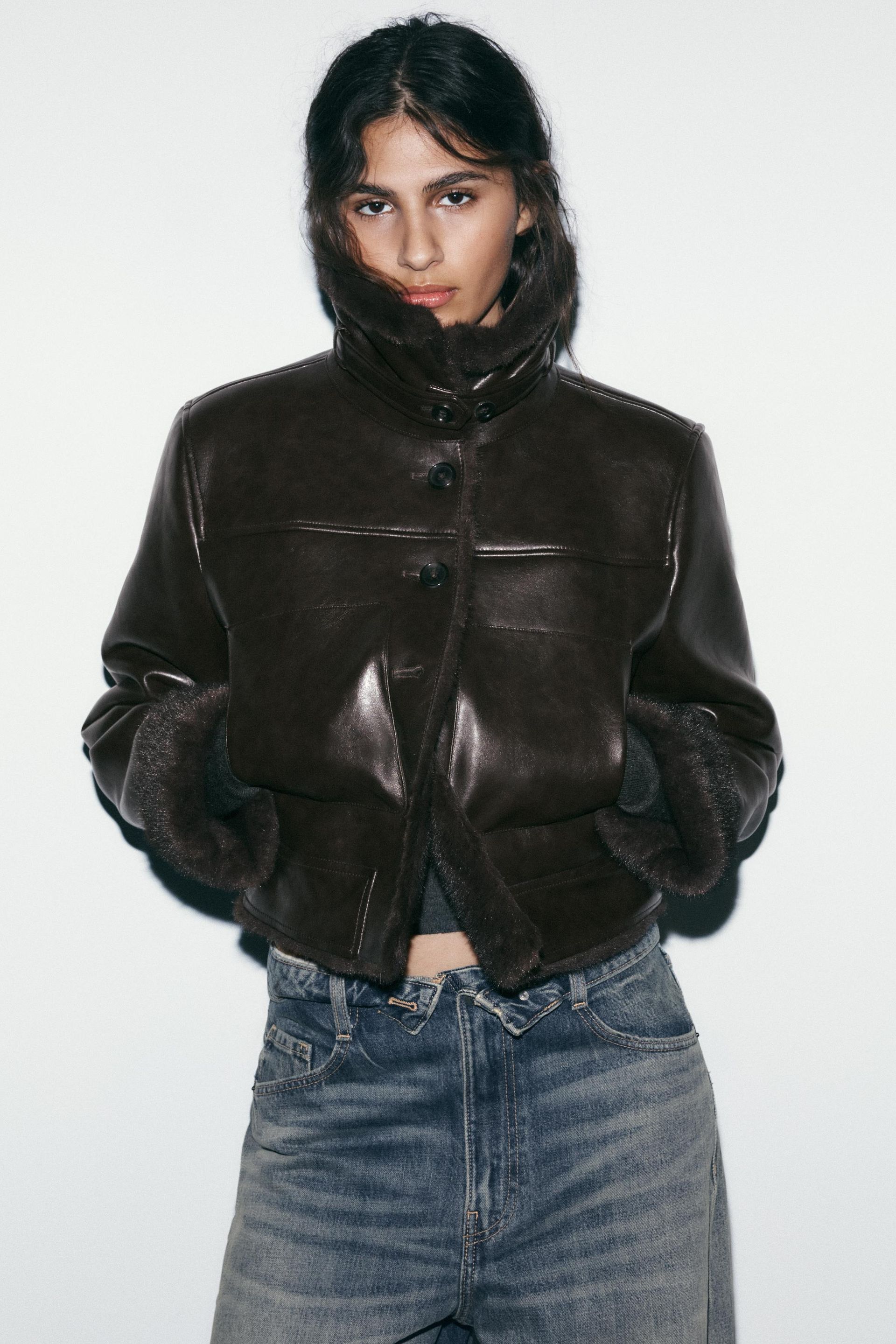 Double Faced Faux Fur Jacket