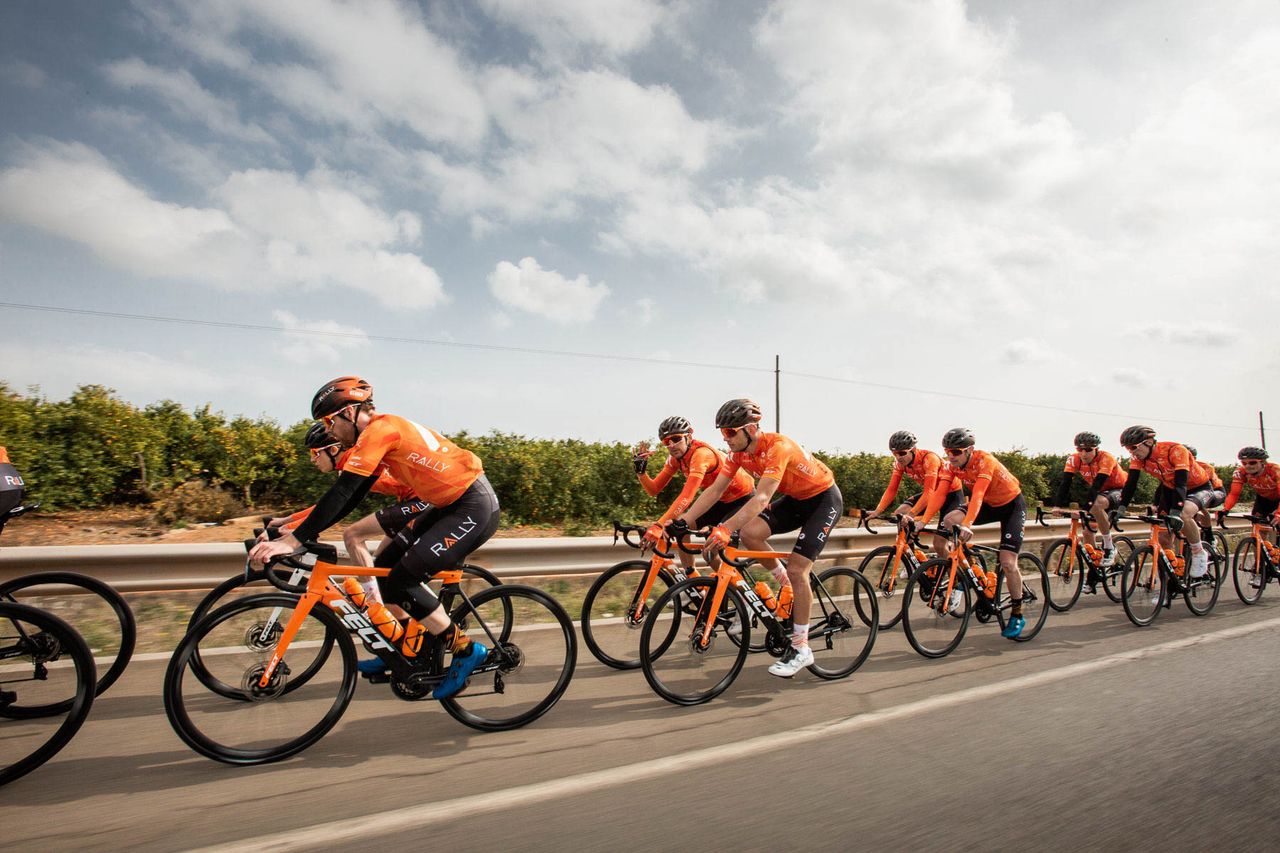 Rally Cycling at the team's training camp in Castellon de la Plana, Spain