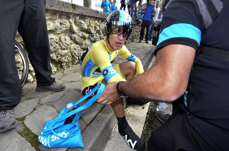 Sergio Henao (Team Sky) coming to terms with losing the race