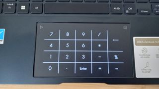 Virtual numberpad on Asus Zenbook 14x Flip