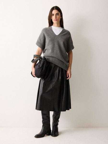 Soft Merino Longline Tank | Grey