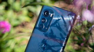 The camera hump on the back of the Motorola Edge (2022)