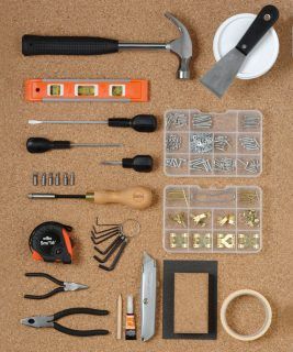 plumbing tool kit with fixture tape and cutter