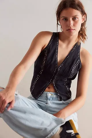 Tell Me About It Studded Vest