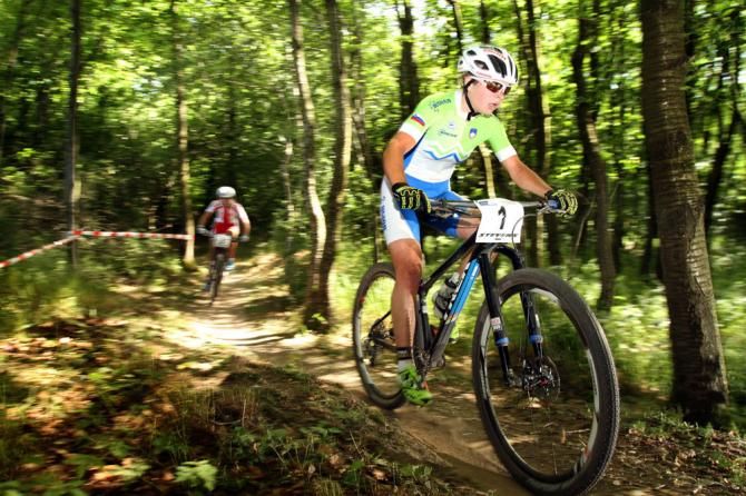 Tanja Zakelj attacked on the second lap and took the lead for awhile