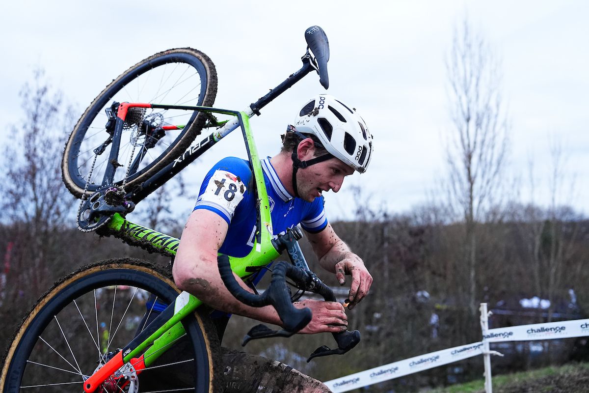 Picture by Olly Hassell/SWpix.com - 12/01/2024 - Cycling - British Cycling Lloyds Cyclo-cross National Championships 2025 - Cyclopark, Gravesend, Kent - Elite Open - Ben Chilton (Derby Mercury RC)