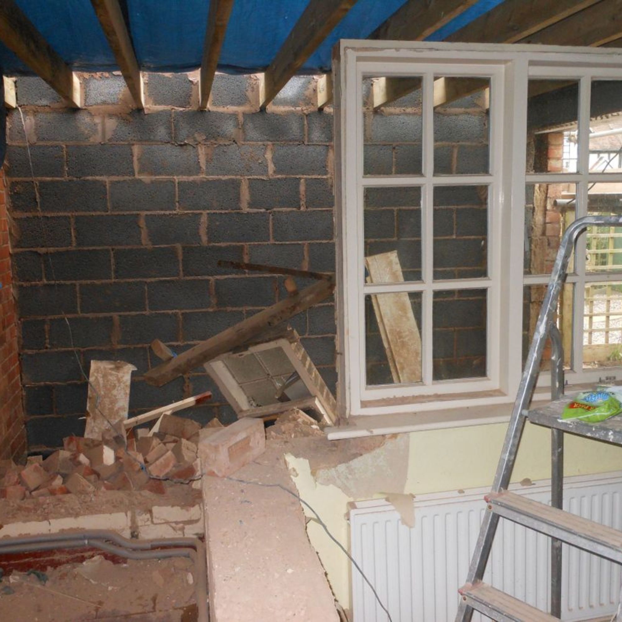 During the renovation project and the build of the new two storey extension
