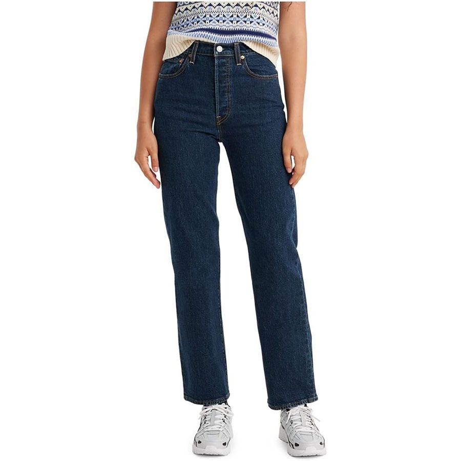 Levi's® Ribcage Straight Ankle Salsa Dark Stone 26 27