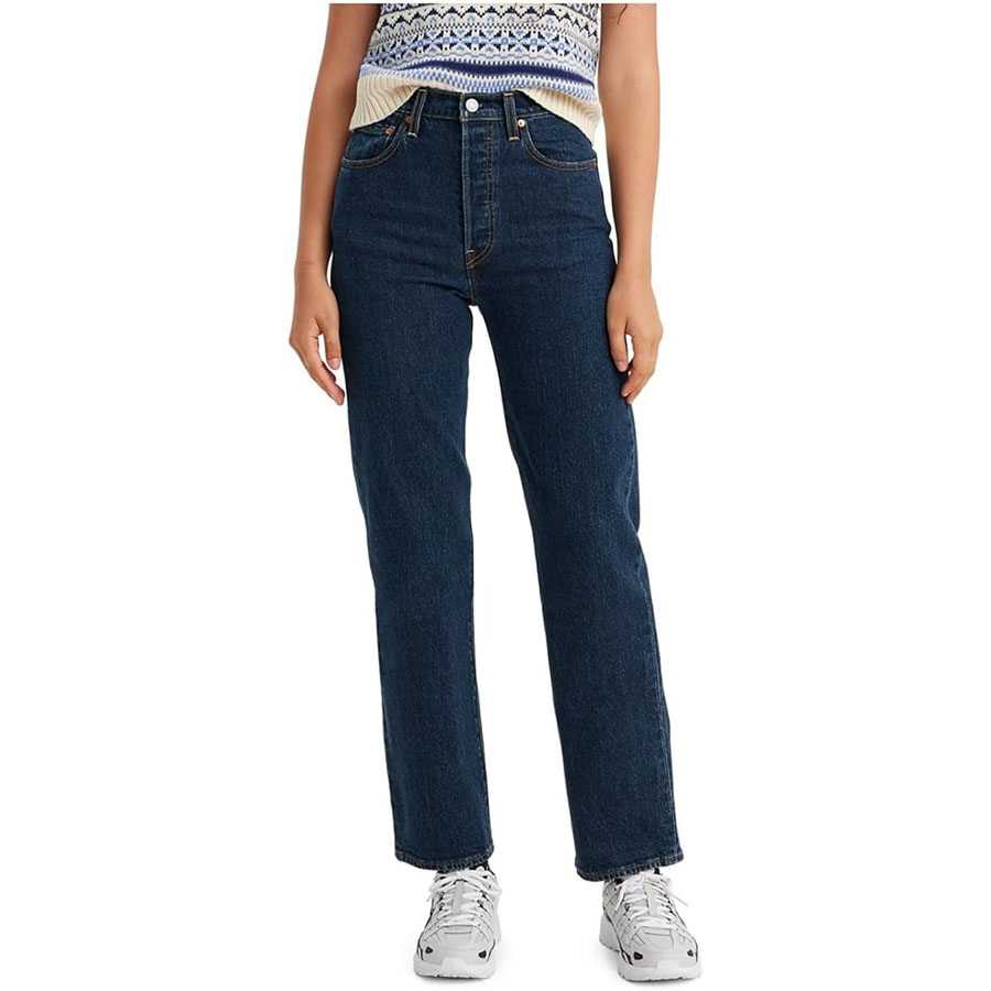 Levi's® Ribcage Straight Ankle Salsa Dark Stone 26 27