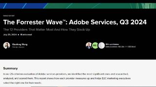 The Forrester Wave™: Adobe Services, Q3 2024