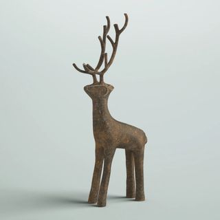 A Cast Iron Standing Deer Figurine
