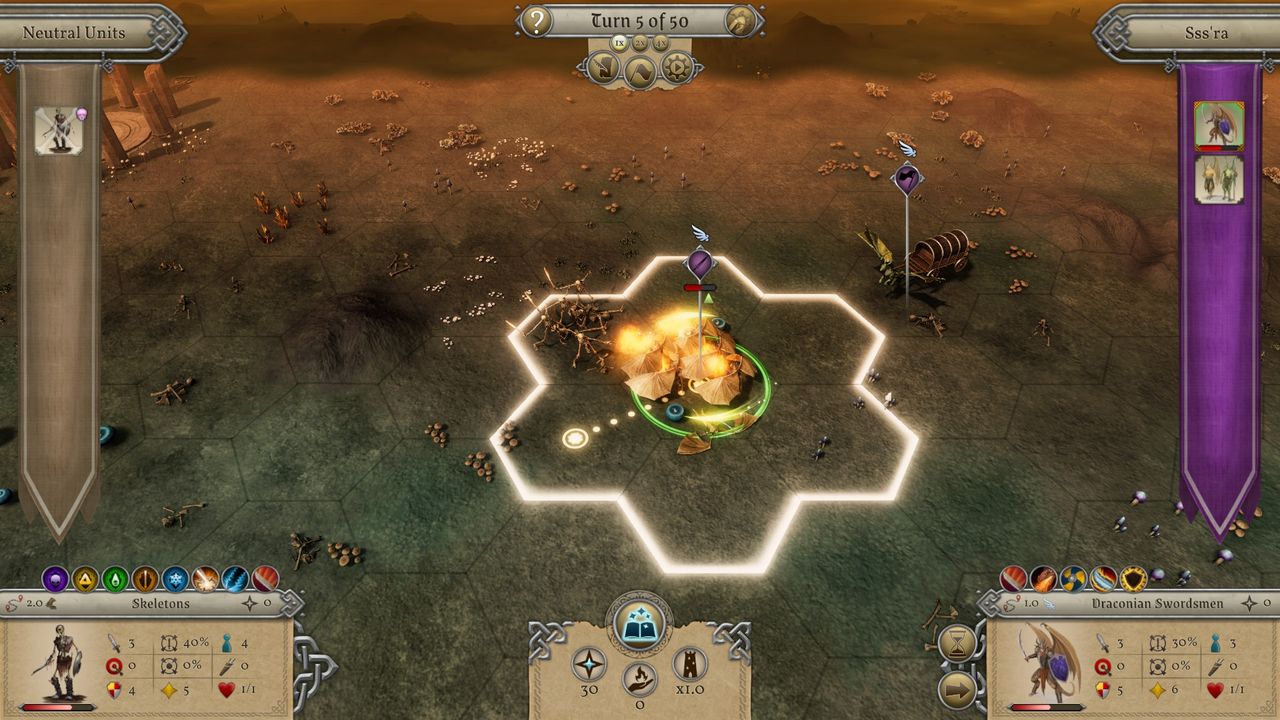 Master of Magic in-game overview.