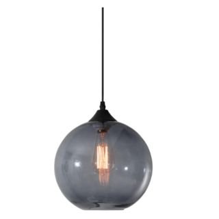 grey glass globe pendant light 