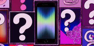 iPhone surrounded by question marks