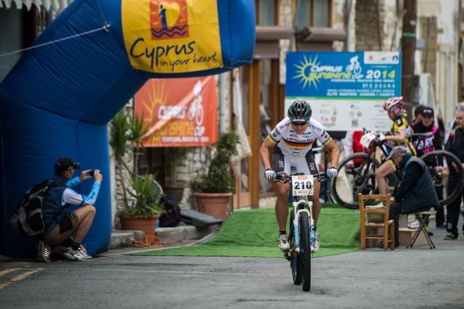 Sabine Spitz at the start