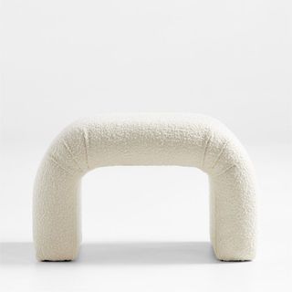 Martini Small Upholstered Ottoman by Leanne Ford