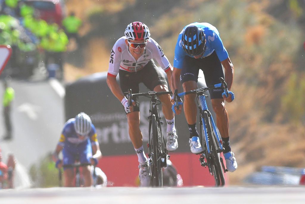 Alejandro Valverde (Movistar) powers to the win