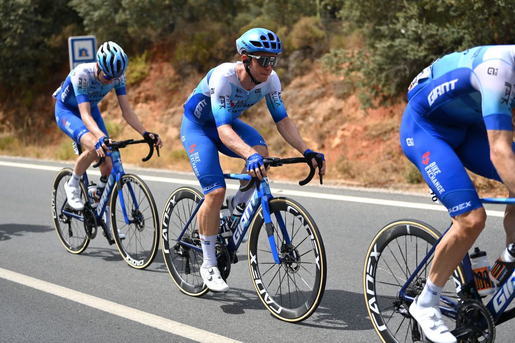MONTILLA SPAIN SEPTEMBER 02 Kaden Groves of Australia and Team BikeExchange Jayco competes during the 77th Tour of Spain 2022 Stage 13 a 1684km stage from Ronda to Montilla 315m LaVuelta22 WorldTour on September 02 2022 in Montilla Spain Photo by Justin SetterfieldGetty Images