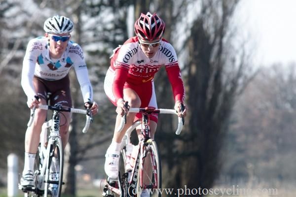 Breakaway riders Tony Gallopin (Cofidis) and Maxime Bouet (AG2R La Mondiale).