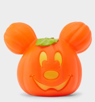 Disney Mickey Mouse Jack-o'-Lantern on a plain background