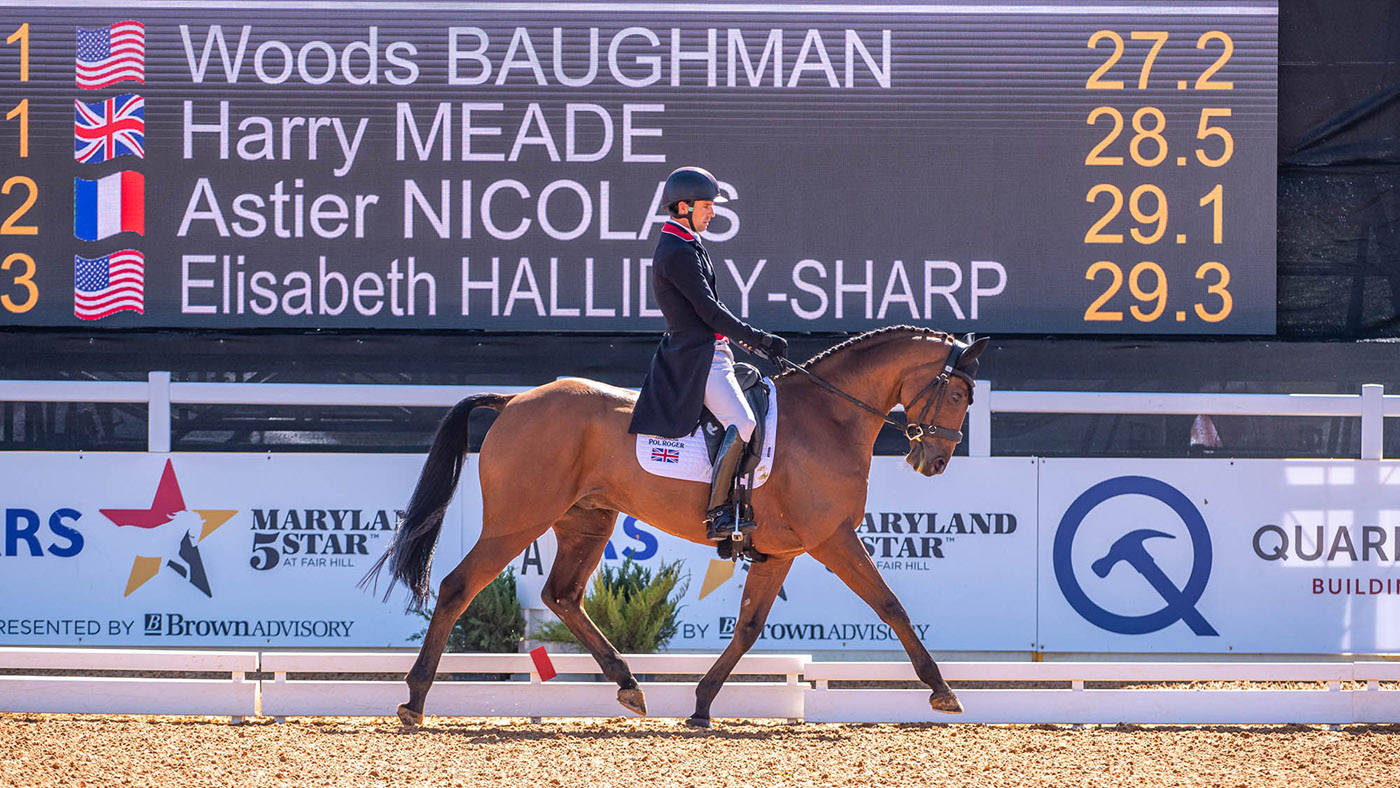 Maryland 5 Star dressage: Harry Meade and Superstition