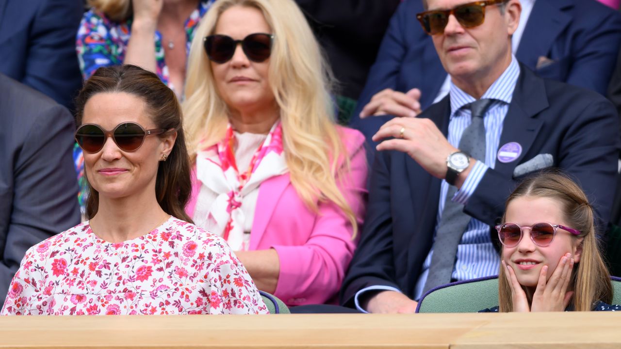 Pippa Middleton and Princess Charlotte at Wimbledon