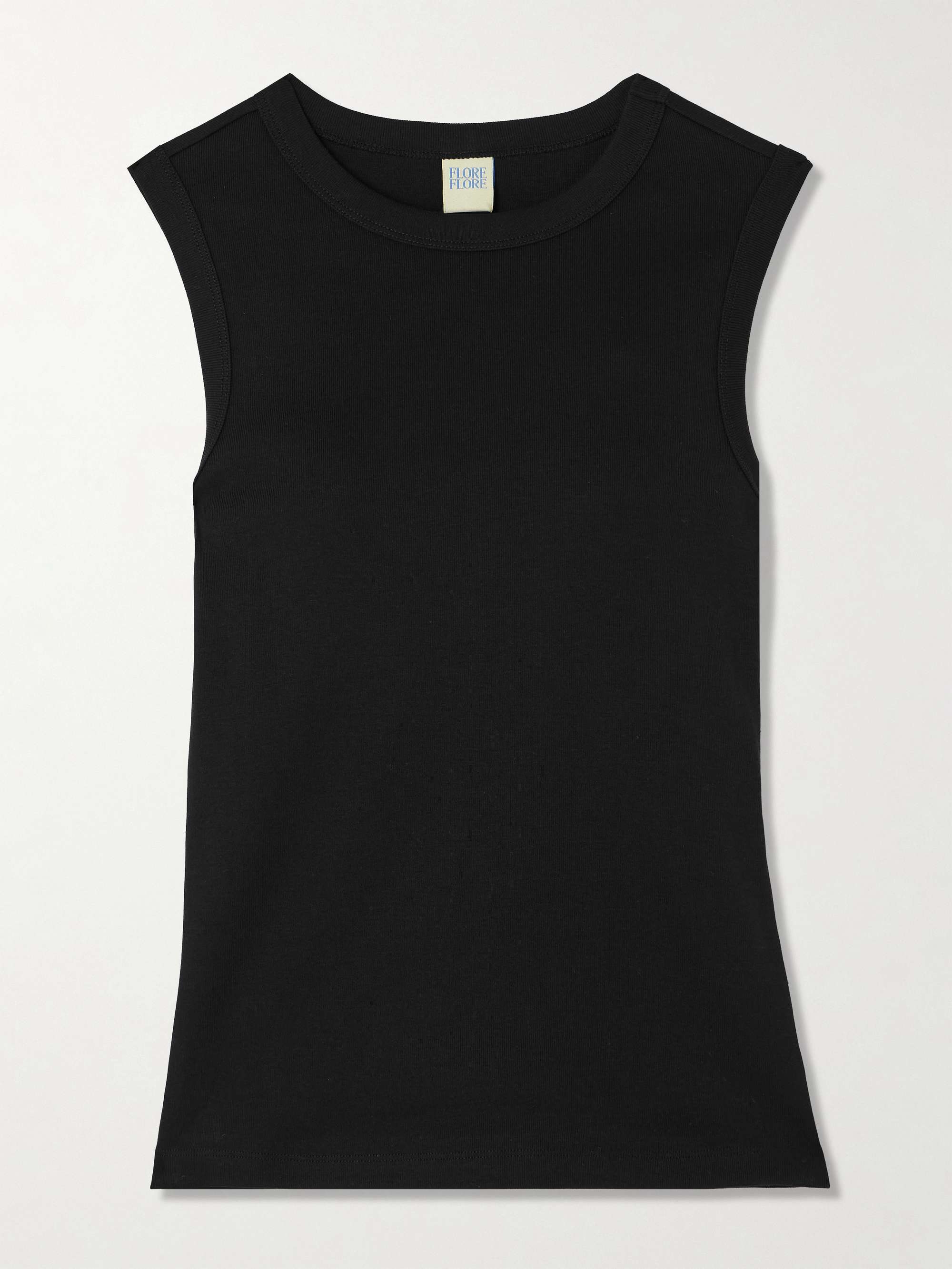 Esmé Ribbed Organic Cotton-Jersey Tank