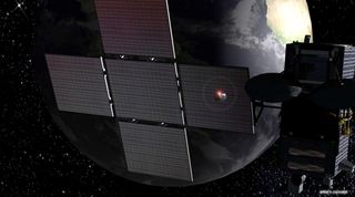 DARPA's Proposed Phoenix Program Spacecraft Works on a Satellite