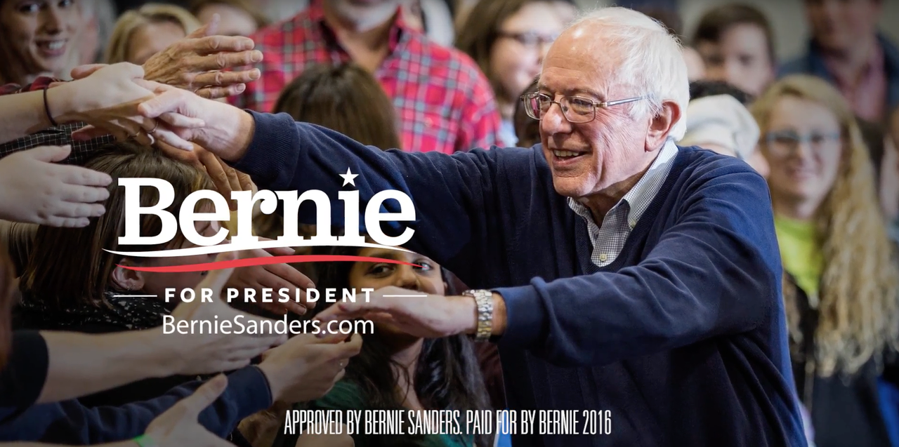 Bernie Sanders creates a targeted advertisement. 