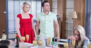 Maxine Miniver's dinner party descends into chaos in Hollyoaks.