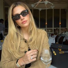 @cassdimicco with butter blonde hair