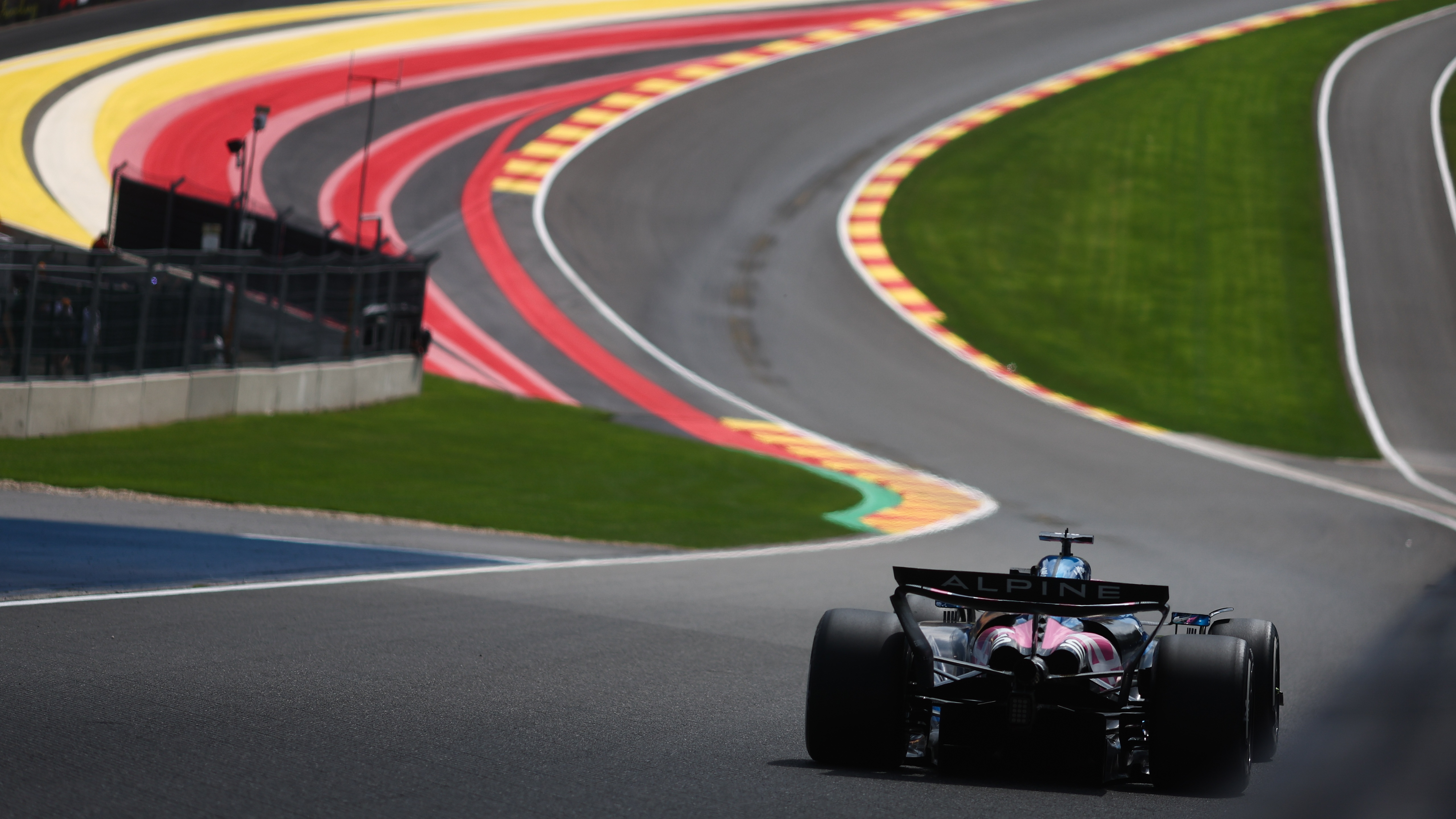 Pierre Gasly of Alpine during first practice ahead of the Formula 1 Belgian Grand Prix at Spa-Francorchamps in Spa, Belgium on July 25, 2025