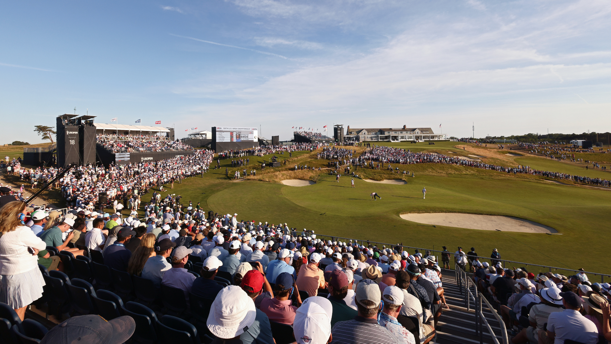 A general view of the 18th at Shinnecock Hills