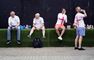 England fans outside Wembley