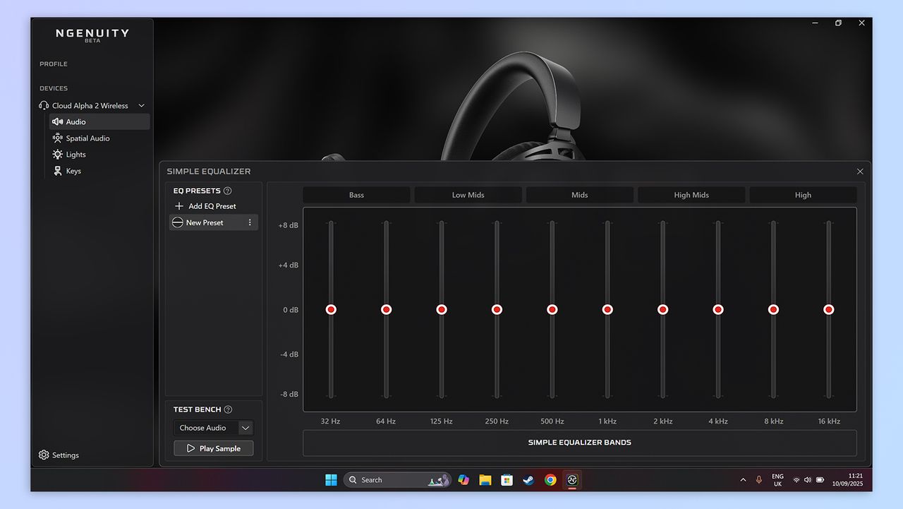 HyperX Ngenuity software screenshot