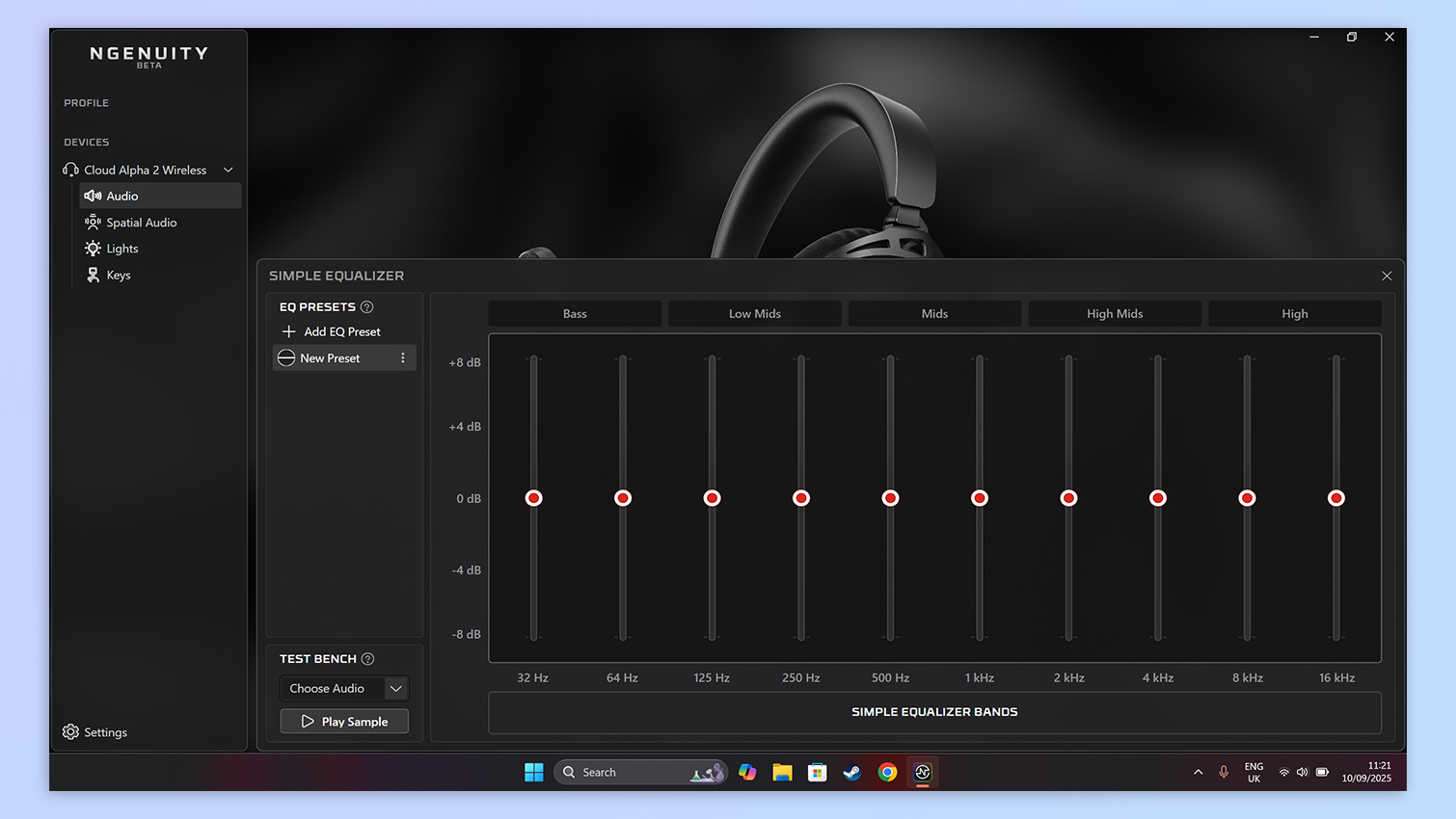 HyperX Ngenuity software screenshot