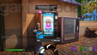 Using one of the Fortnite Vending Machines